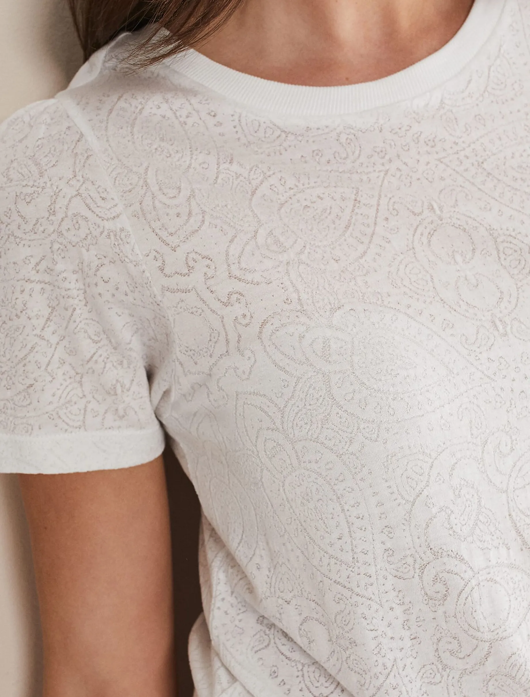 Kinsley Pointelle Jersey Tee