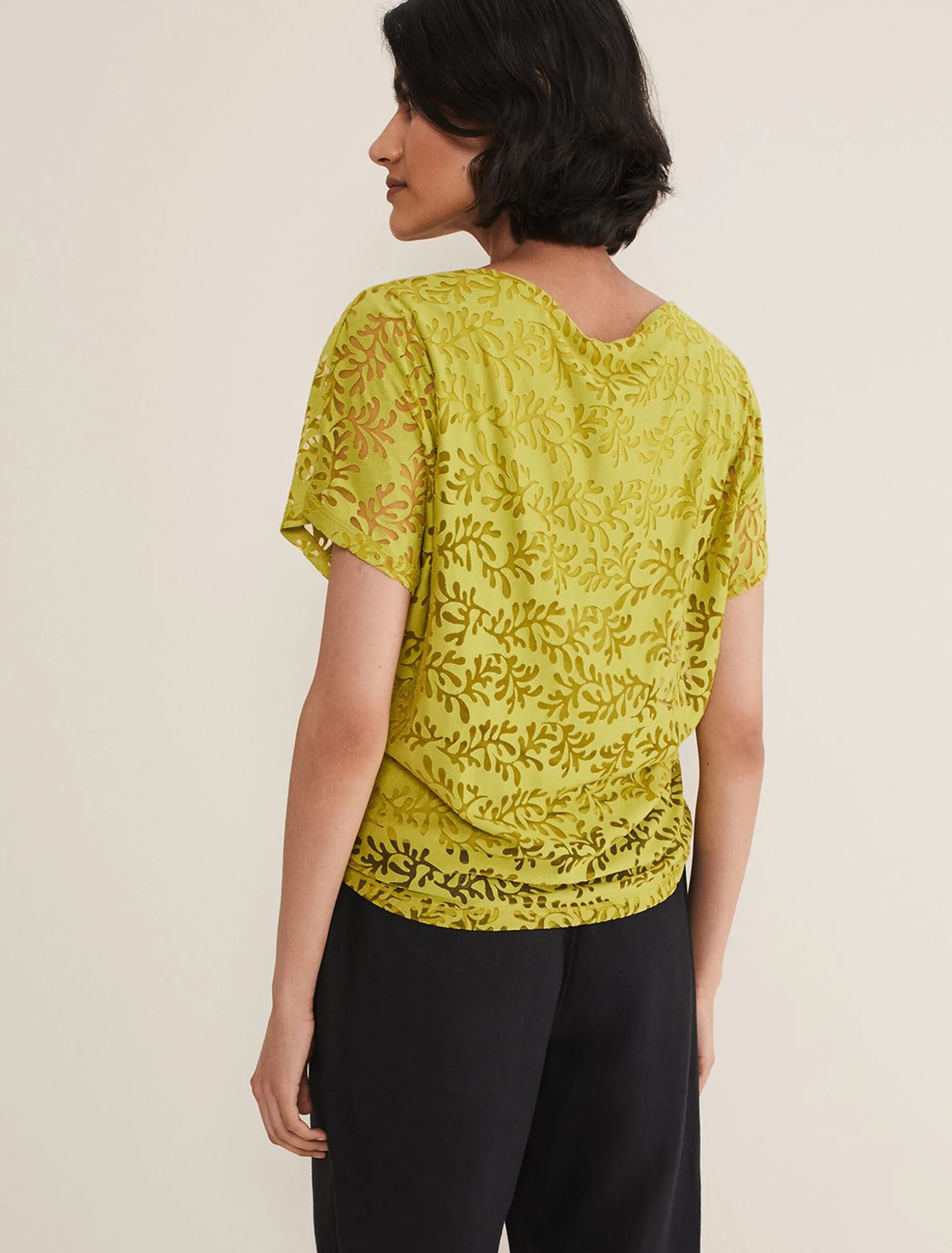 Kirstin Leaf Burnout Top