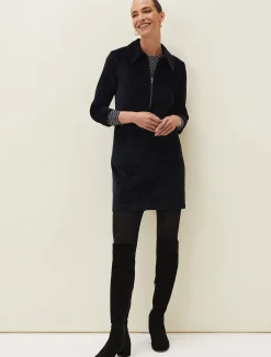 Kirsty Corduroy Zip Front Dress