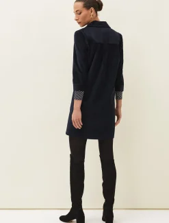 Kirsty Corduroy Zip Front Dress