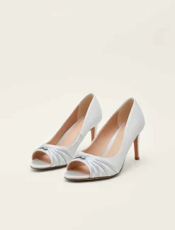 Knot Detail Peep Toe Heels