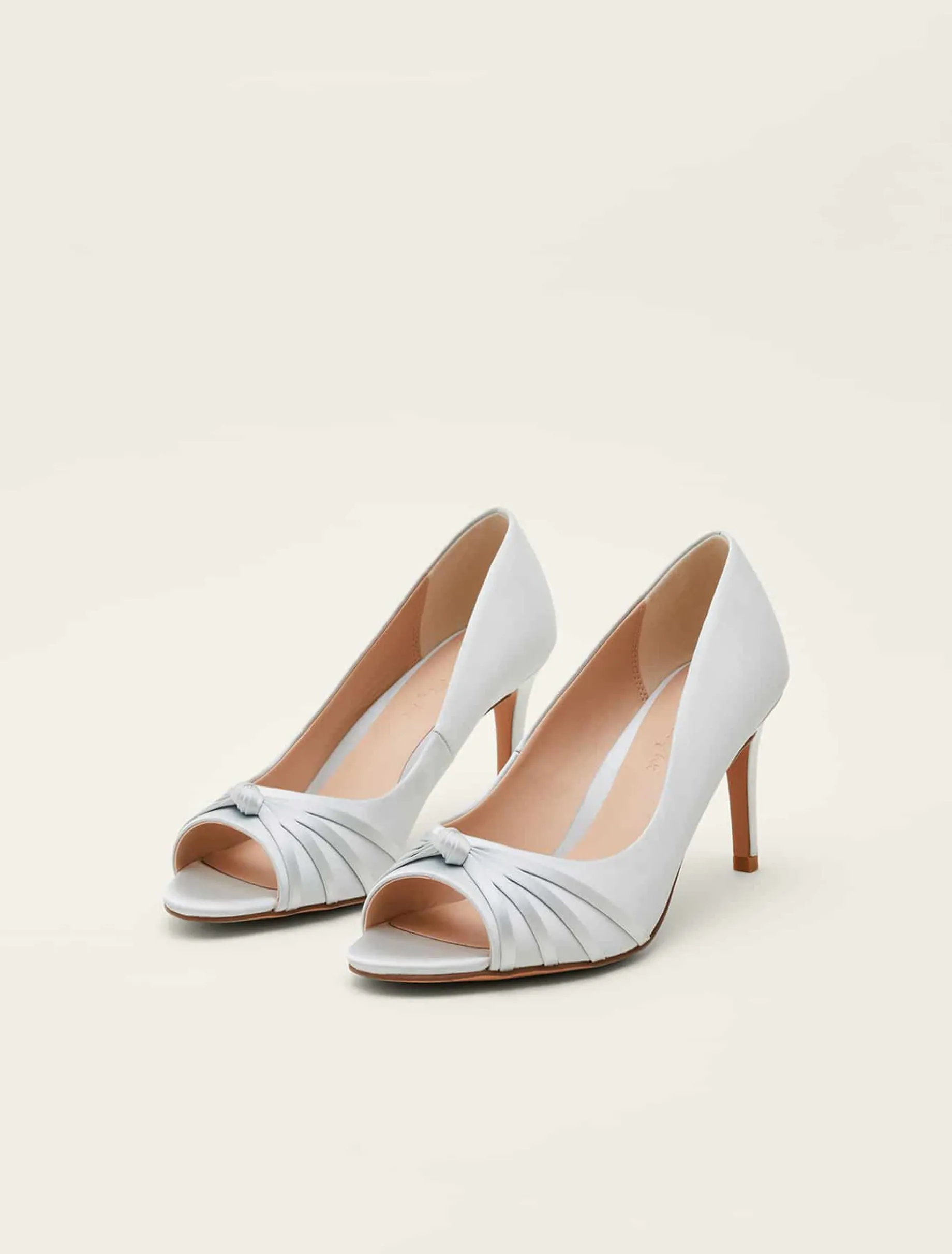 Knot Detail Peep Toe Heels
