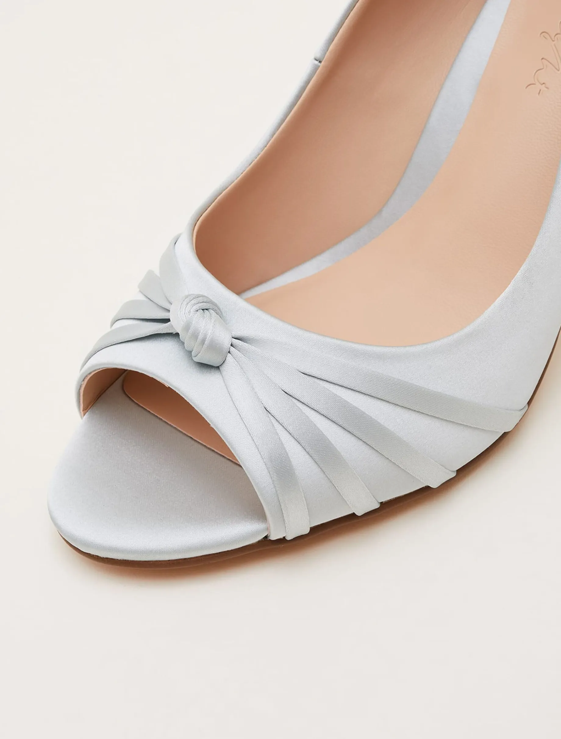 Knot Detail Peep Toe Heels