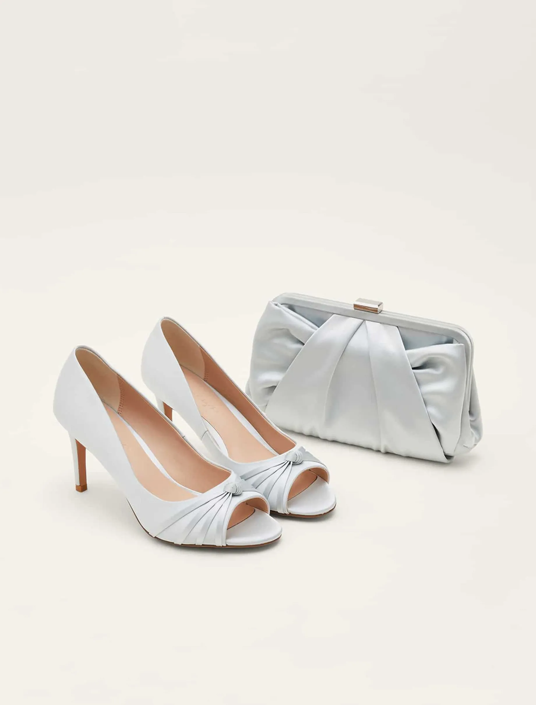 Knot Detail Peep Toe Heels