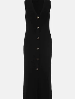Kourtney Maxi Ribbed Sleeveless Cardigan