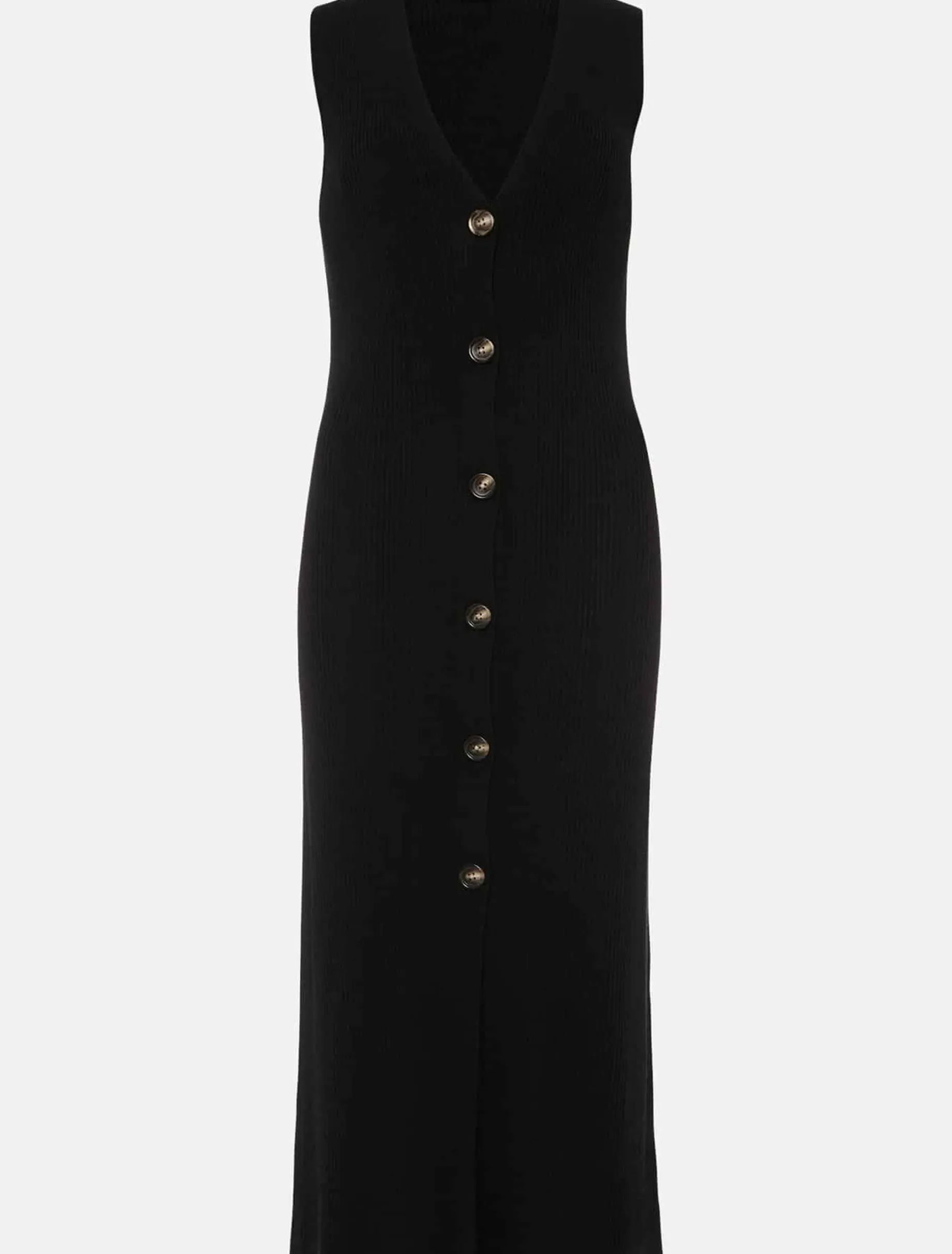 Kourtney Maxi Ribbed Sleeveless Cardigan