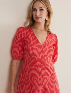 Krystal Cotton Abstract Mini Dress