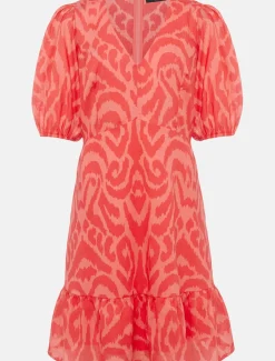 Krystal Cotton Abstract Mini Dress