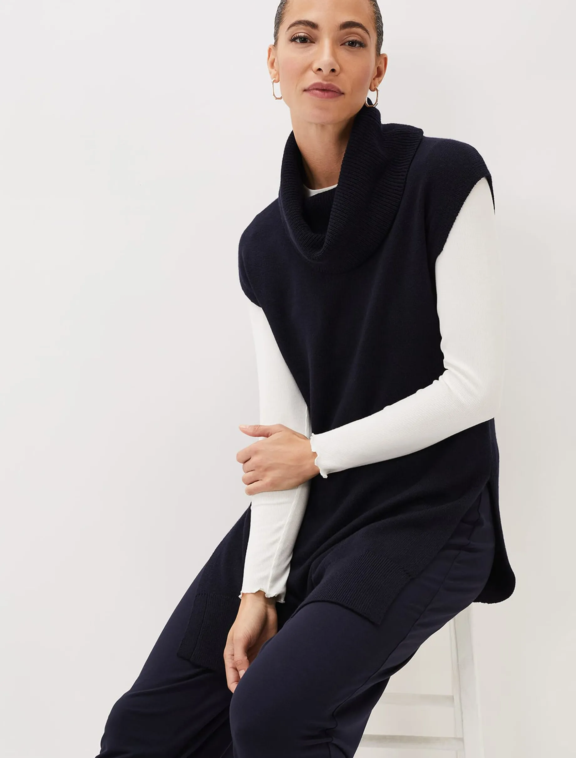 Kysa Knitted Sleeveless Tunic