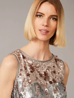 Lainey Shimmer Sequin Midi Dress