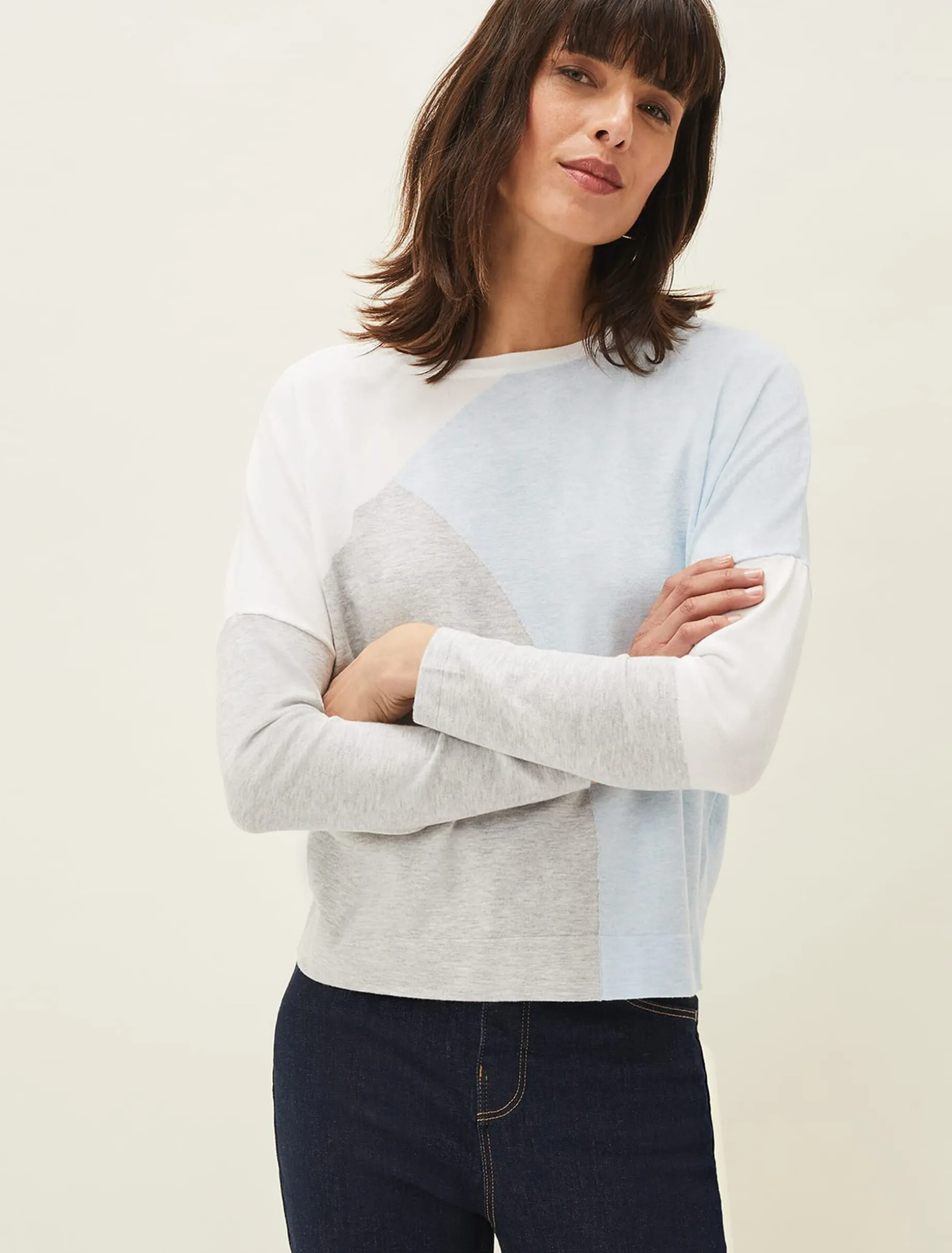 Laura Colourblock Intarsia Jumper