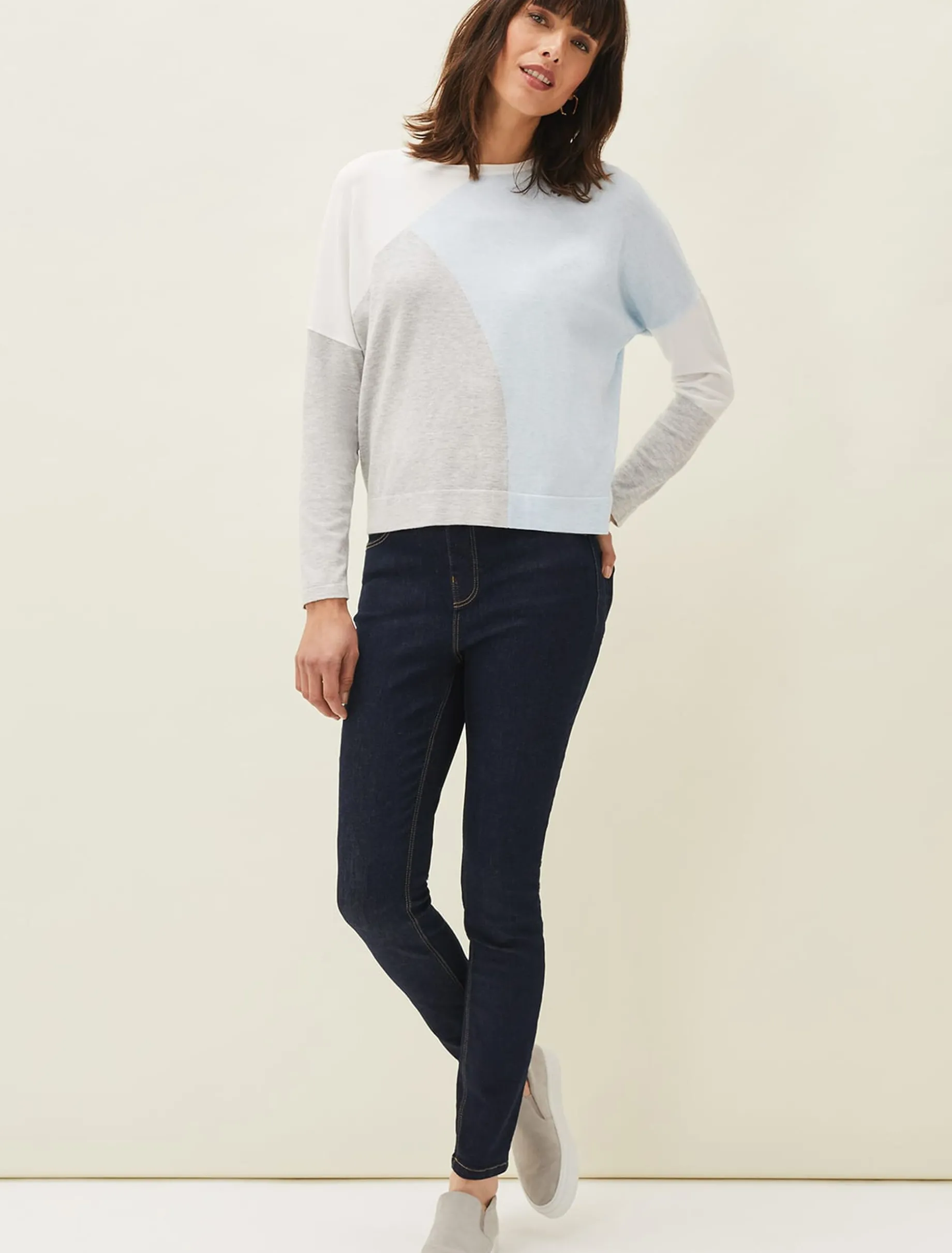 Laura Colourblock Intarsia Jumper