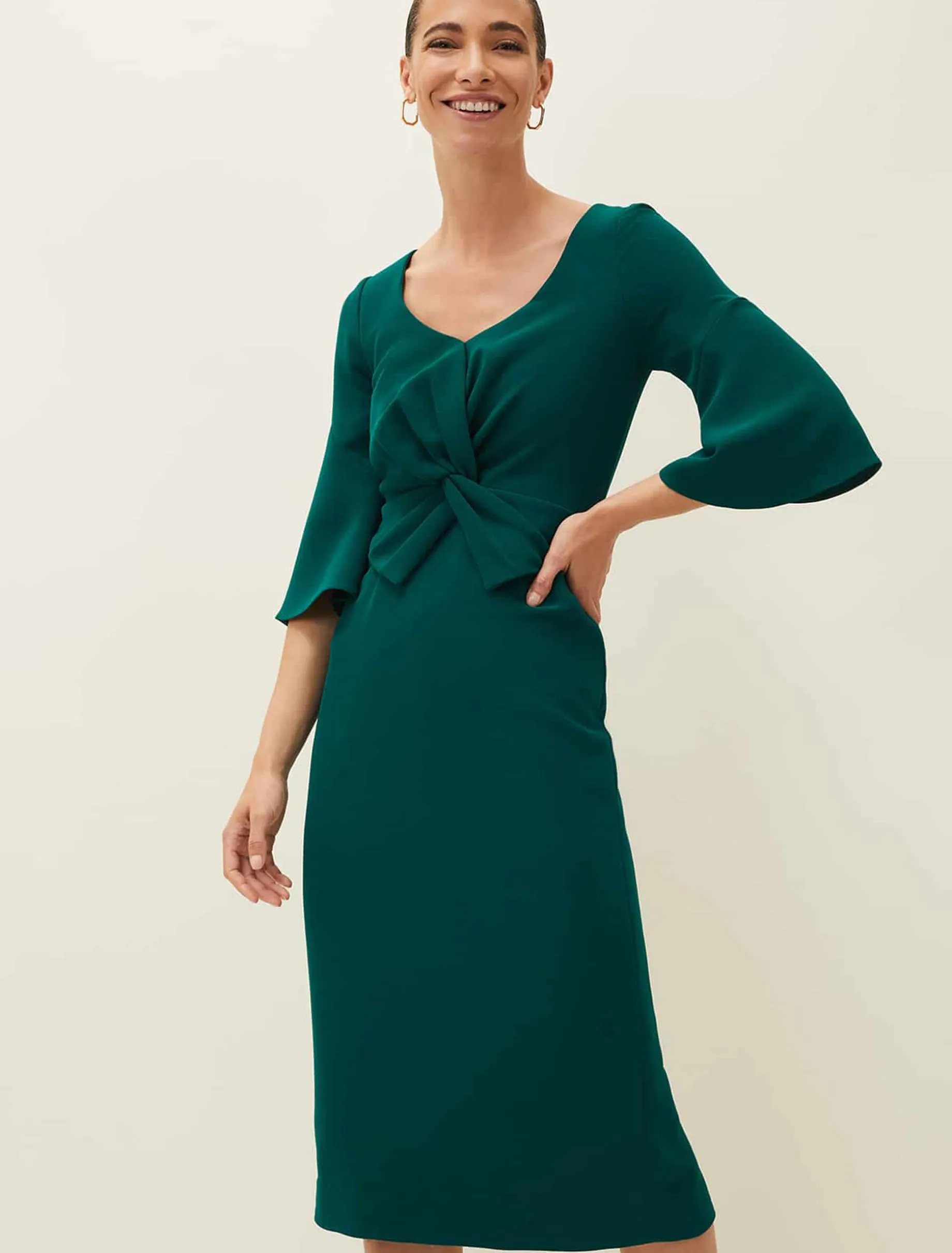 Layla Bow Midi Dress