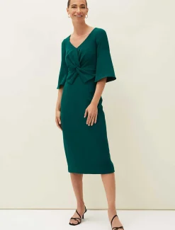 Layla Bow Midi Dress