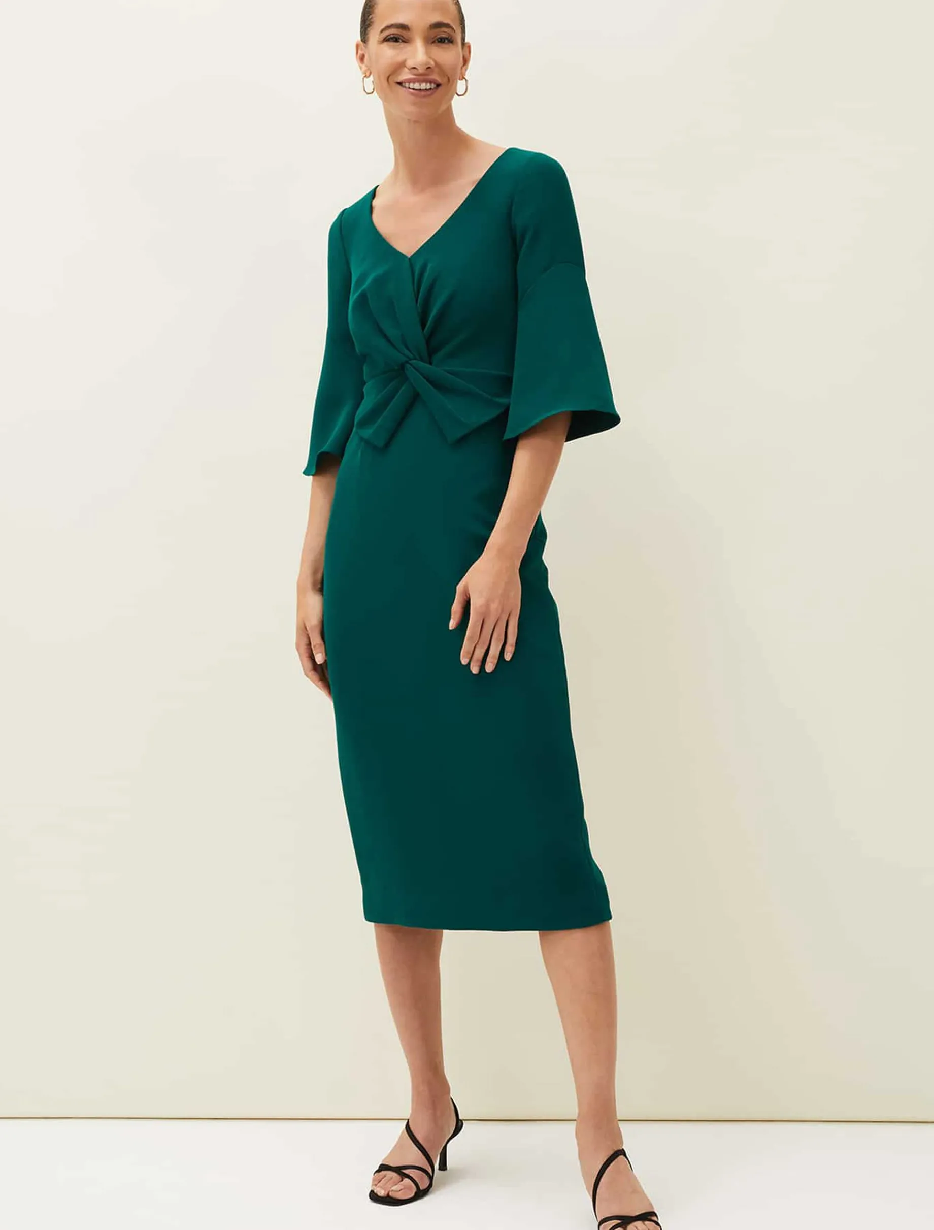 Layla Bow Midi Dress
