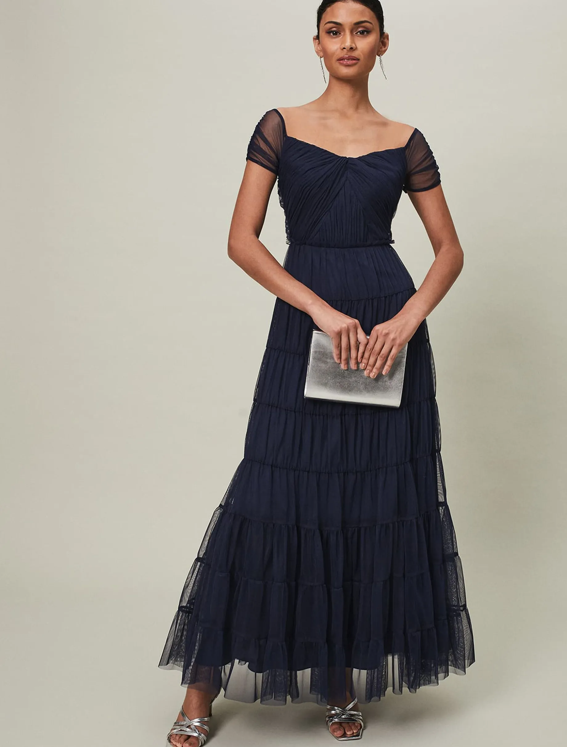 Layla Tulle Tiered Maxi Dress