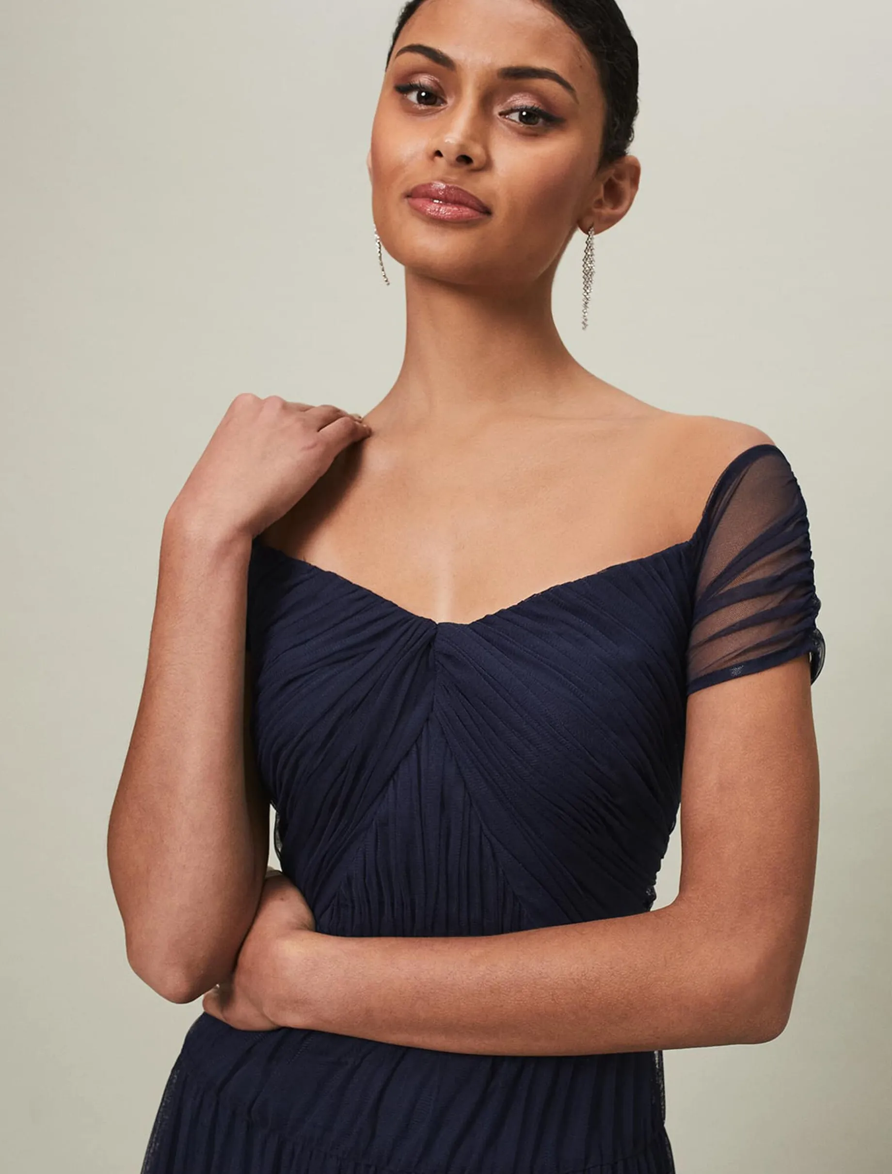 Layla Tulle Tiered Maxi Dress