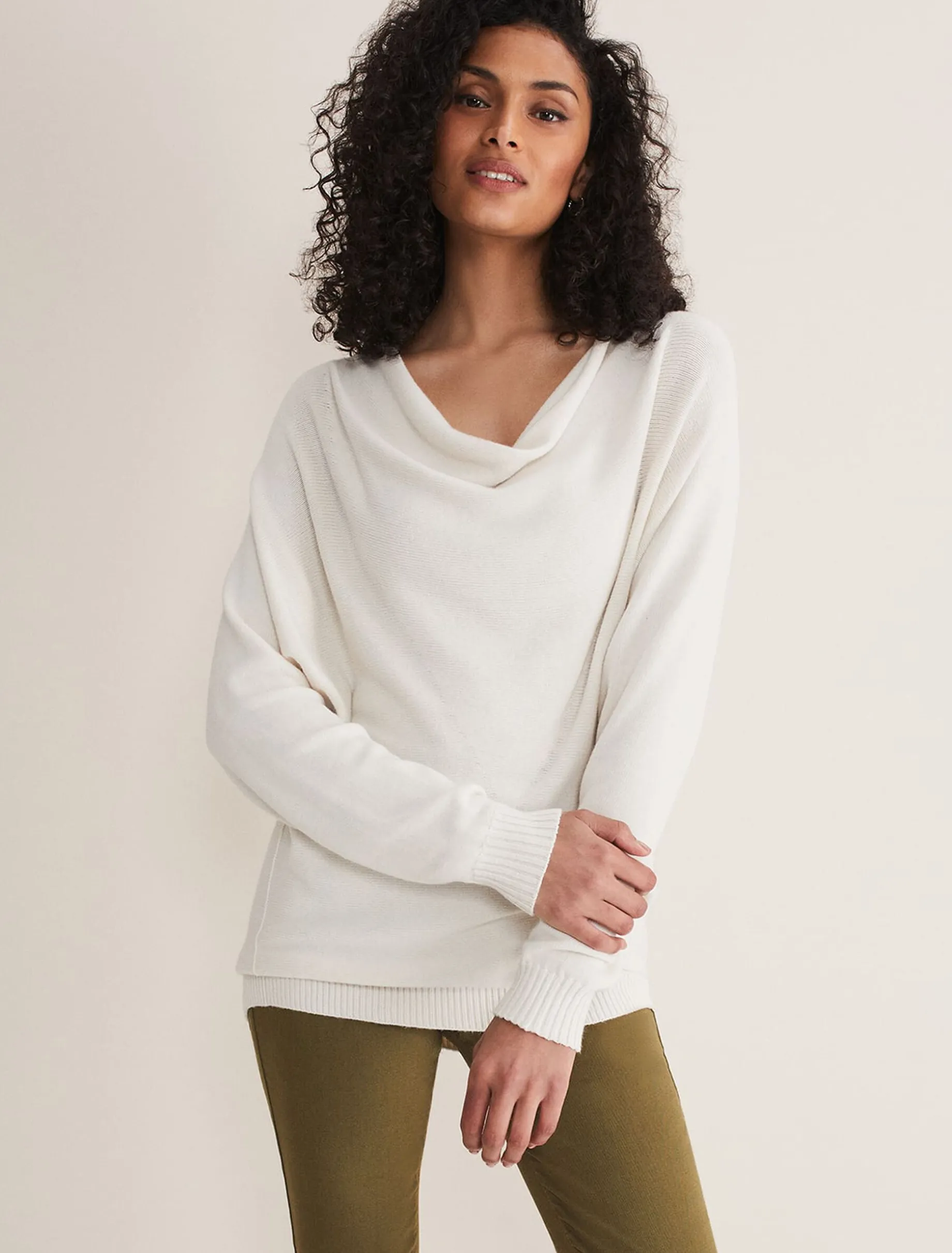 Layra Cowl Neck Knit Top
