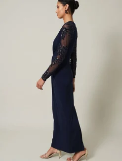 Layton Sequin Jersey Maxi Dress