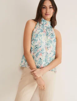 Lea Floral Pleat Blouse