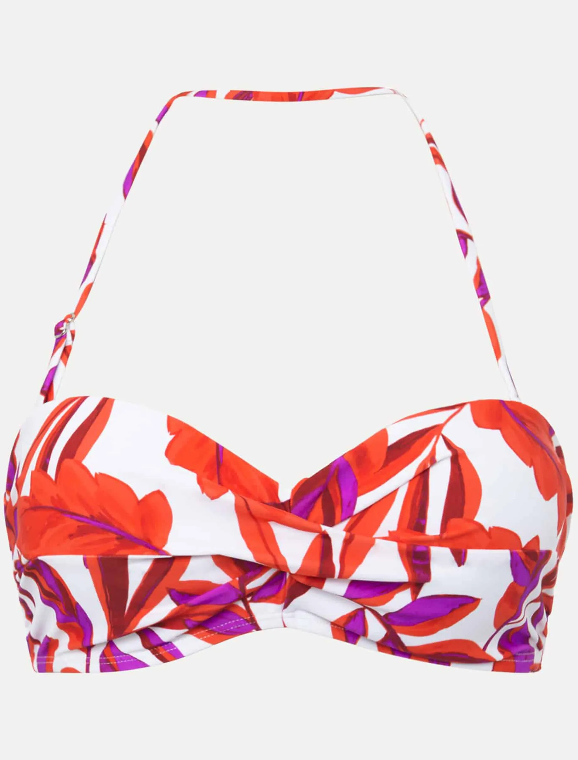Leaf Print Bikini Top