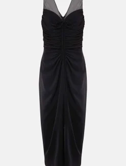 Leah Ruched Midi Dress