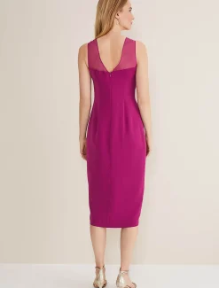 Leah Ruched Midi Dress