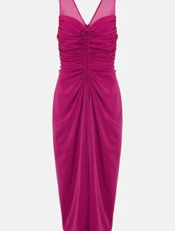 Leah Ruched Midi Dress