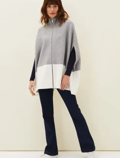 Leaha Colourblock Double Ended Zip Cape