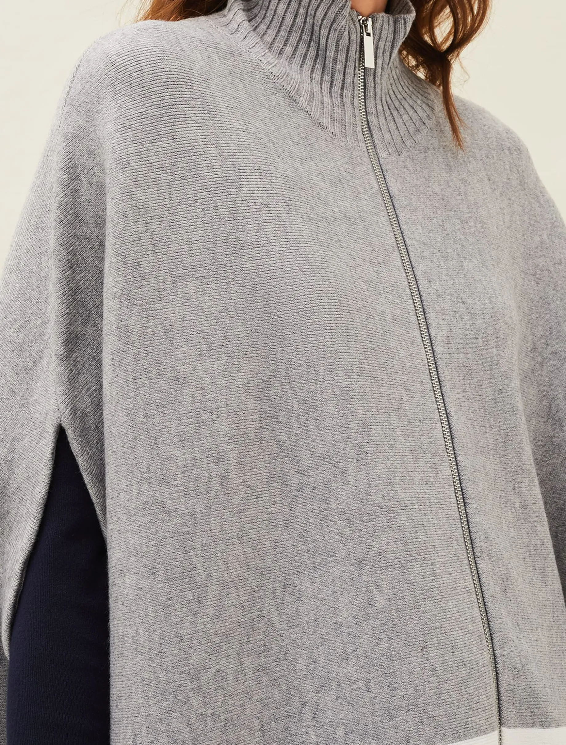 Leaha Colourblock Double Ended Zip Cape