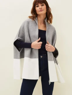 Leaha Colourblock Double Ended Zip Cape