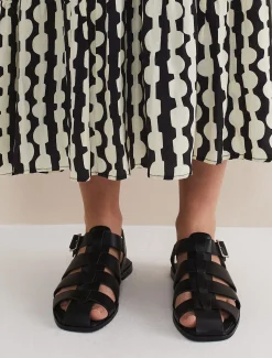 Leather Chunky Strap Sandal