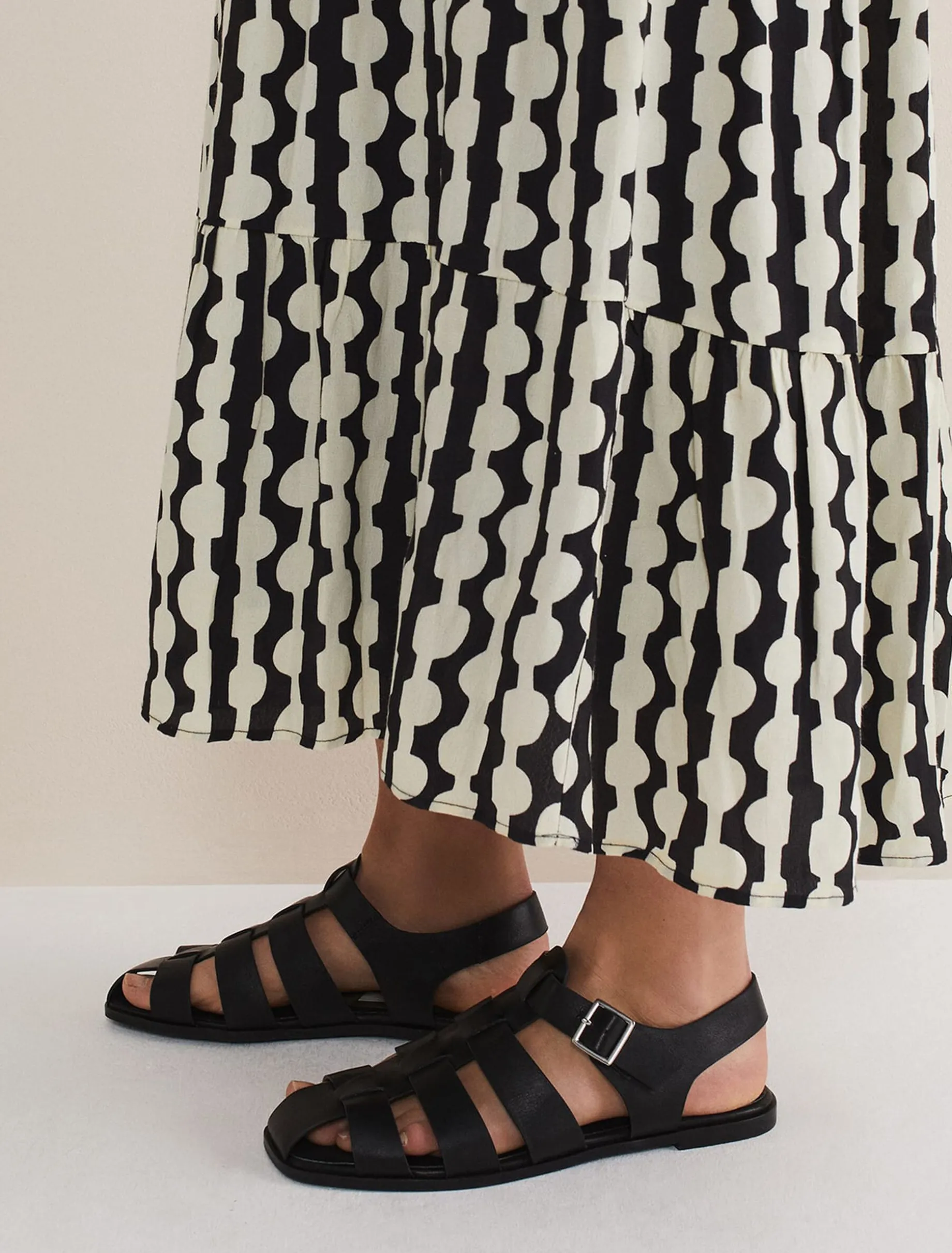 Leather Chunky Strap Sandal