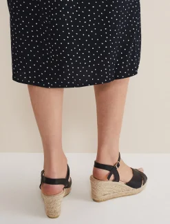 Leather Cross Front Espadrilles