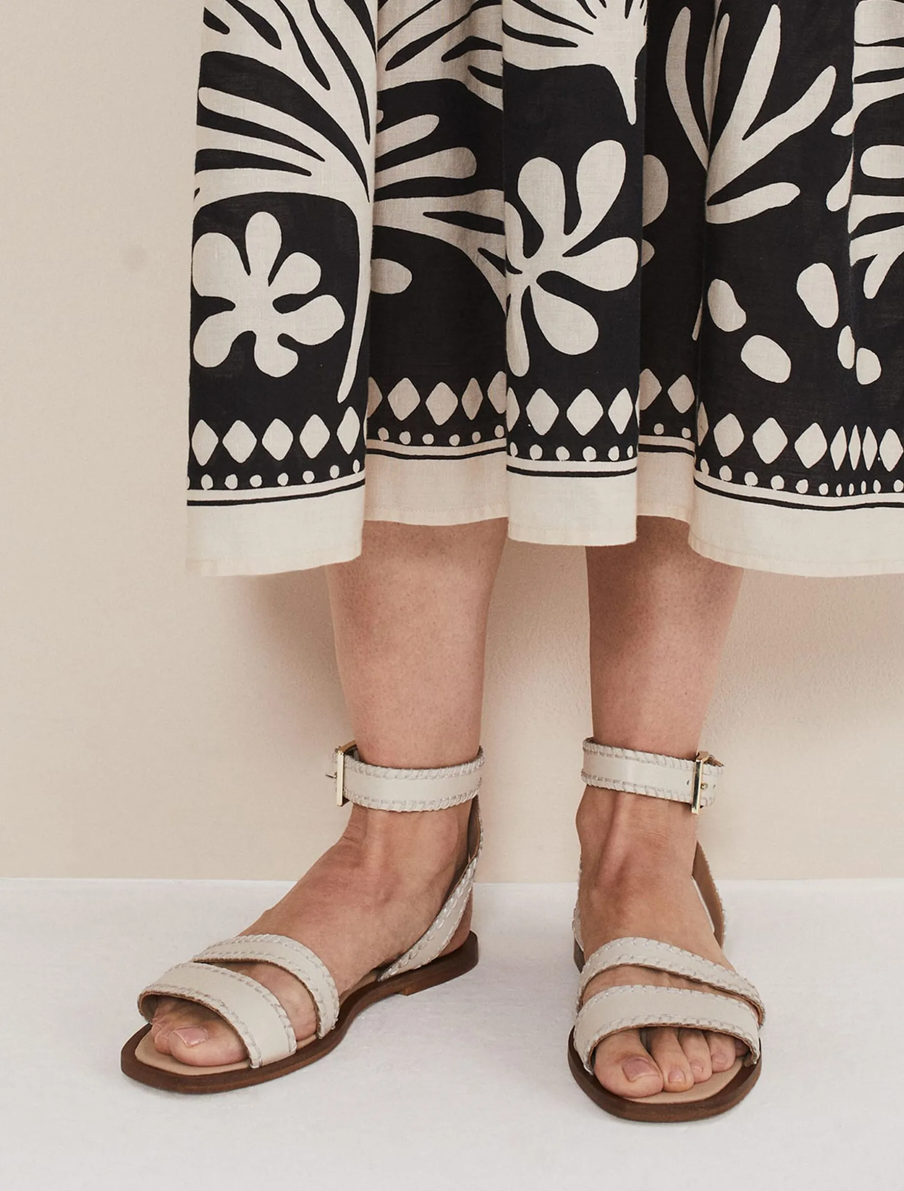 Leather Flat Sandals