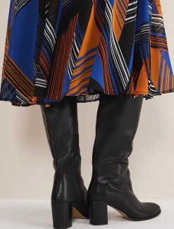 Leather Knee High Boots
