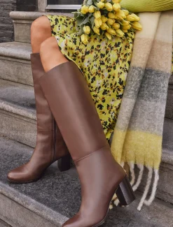 Leather Knee High Boots
