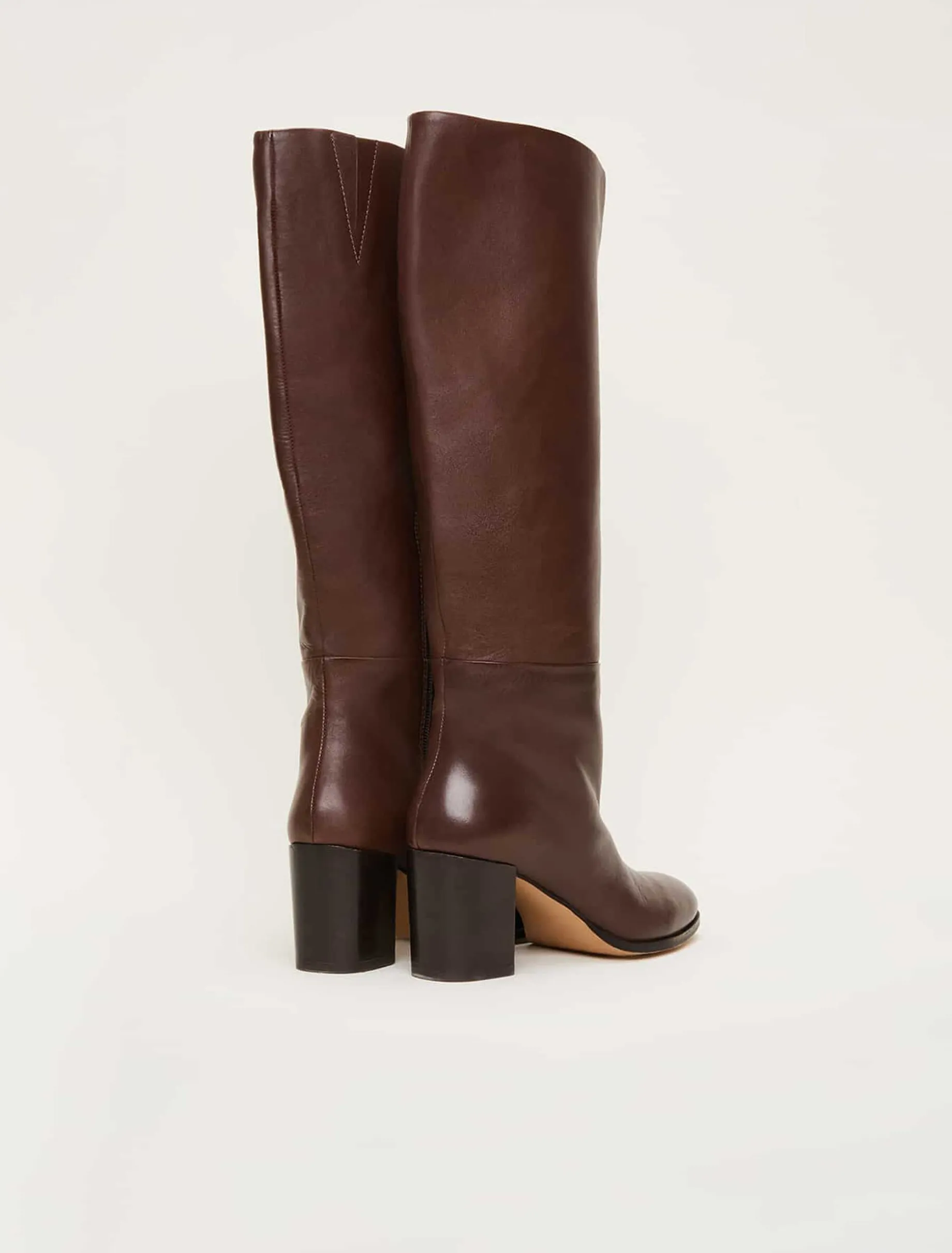 Leather Knee High Boots