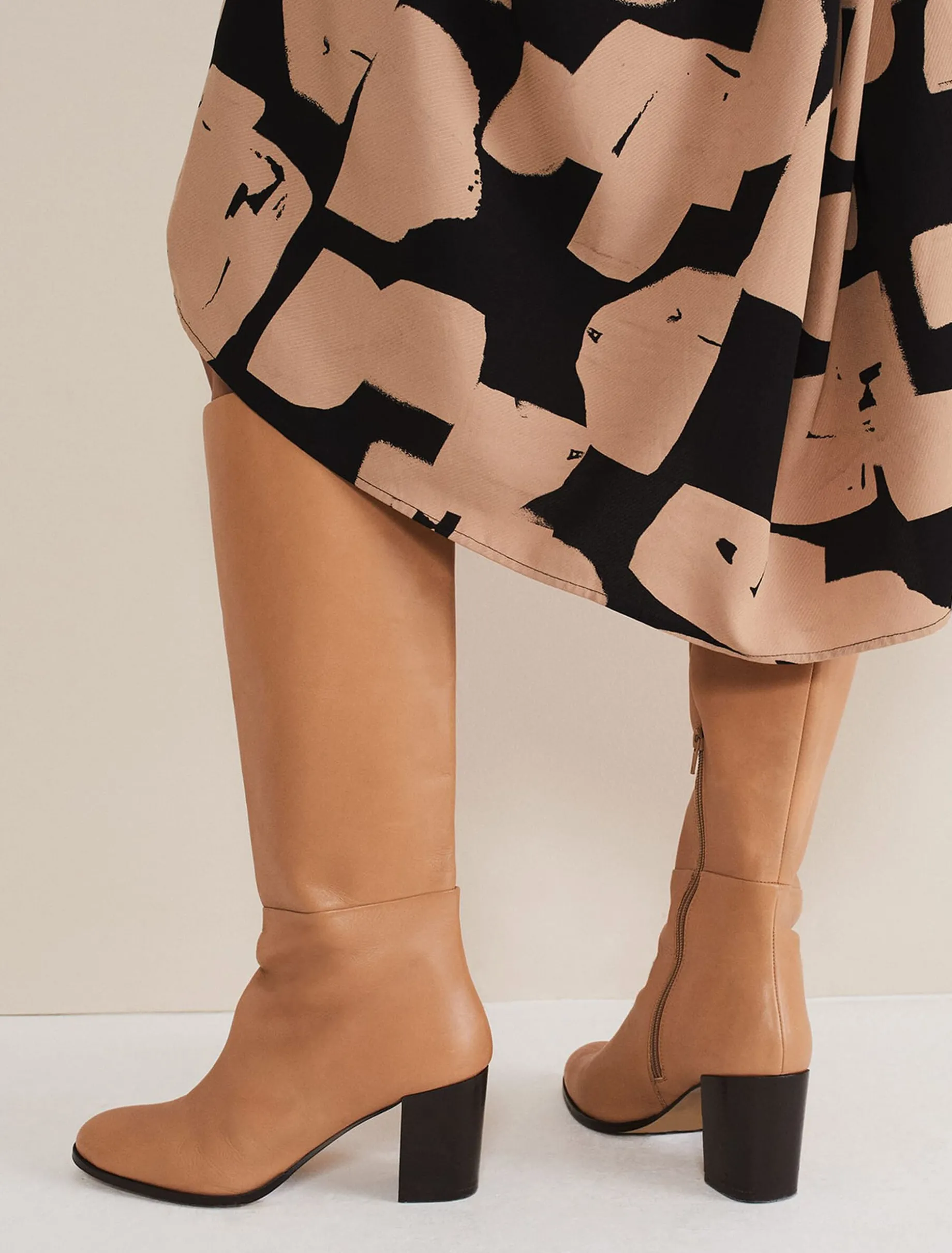 Leather Knee High Boots