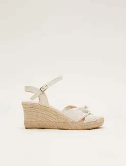 Leather Knot Front Espadrilles