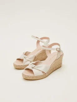 Leather Knot Front Espadrilles