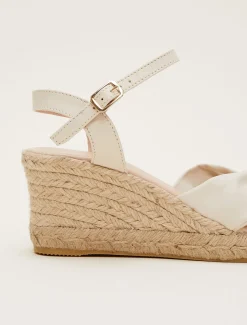 Leather Knot Front Espadrilles