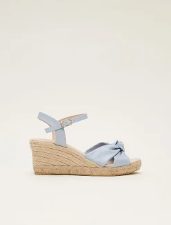 Leather Knot Front Espadrilles