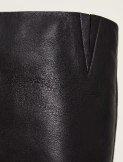 Leather Panelled Knee High Boot