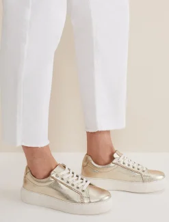 Leather Platform Trainers