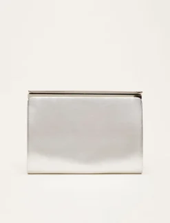 Leather Slim Clutch Bag