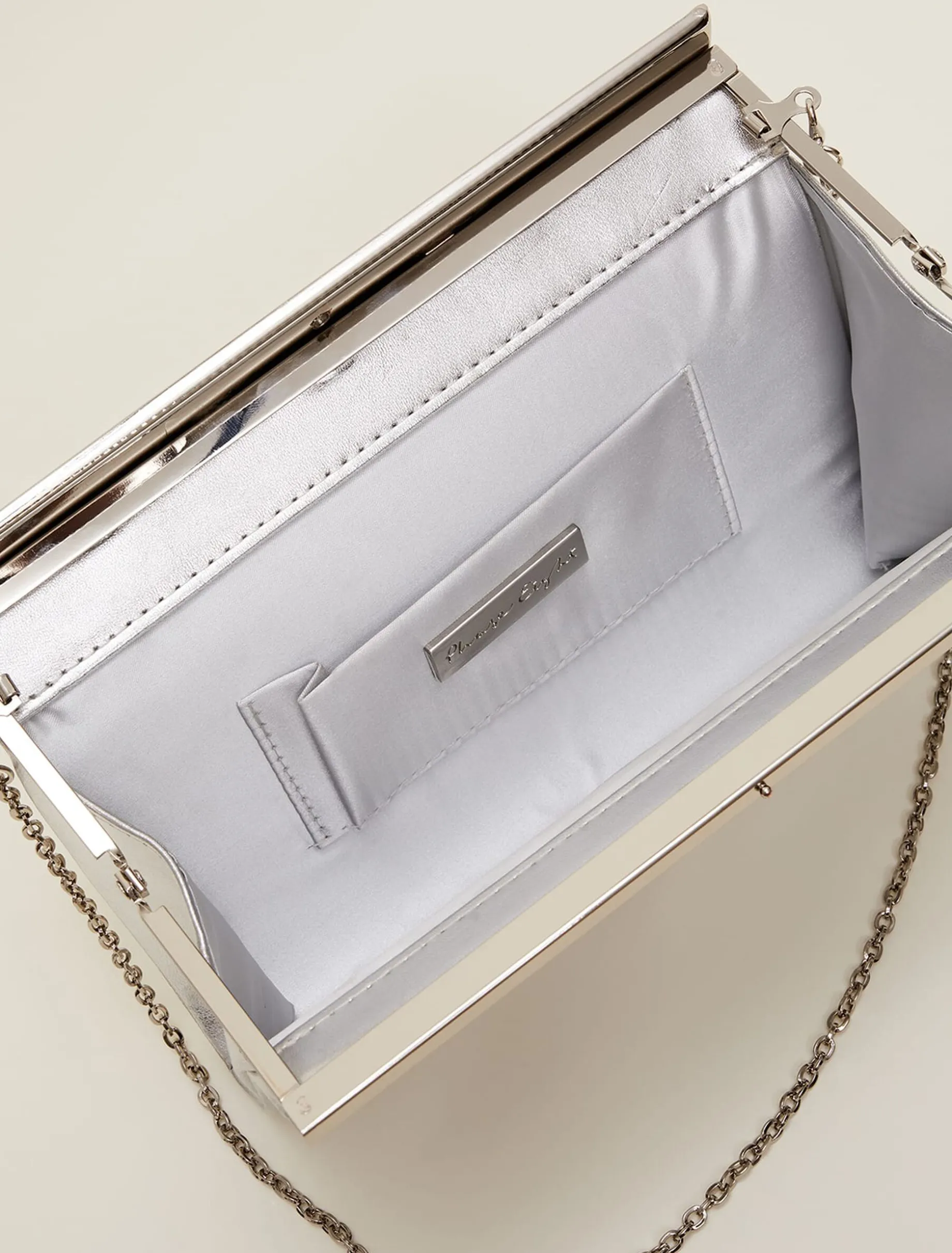 Leather Slim Clutch Bag