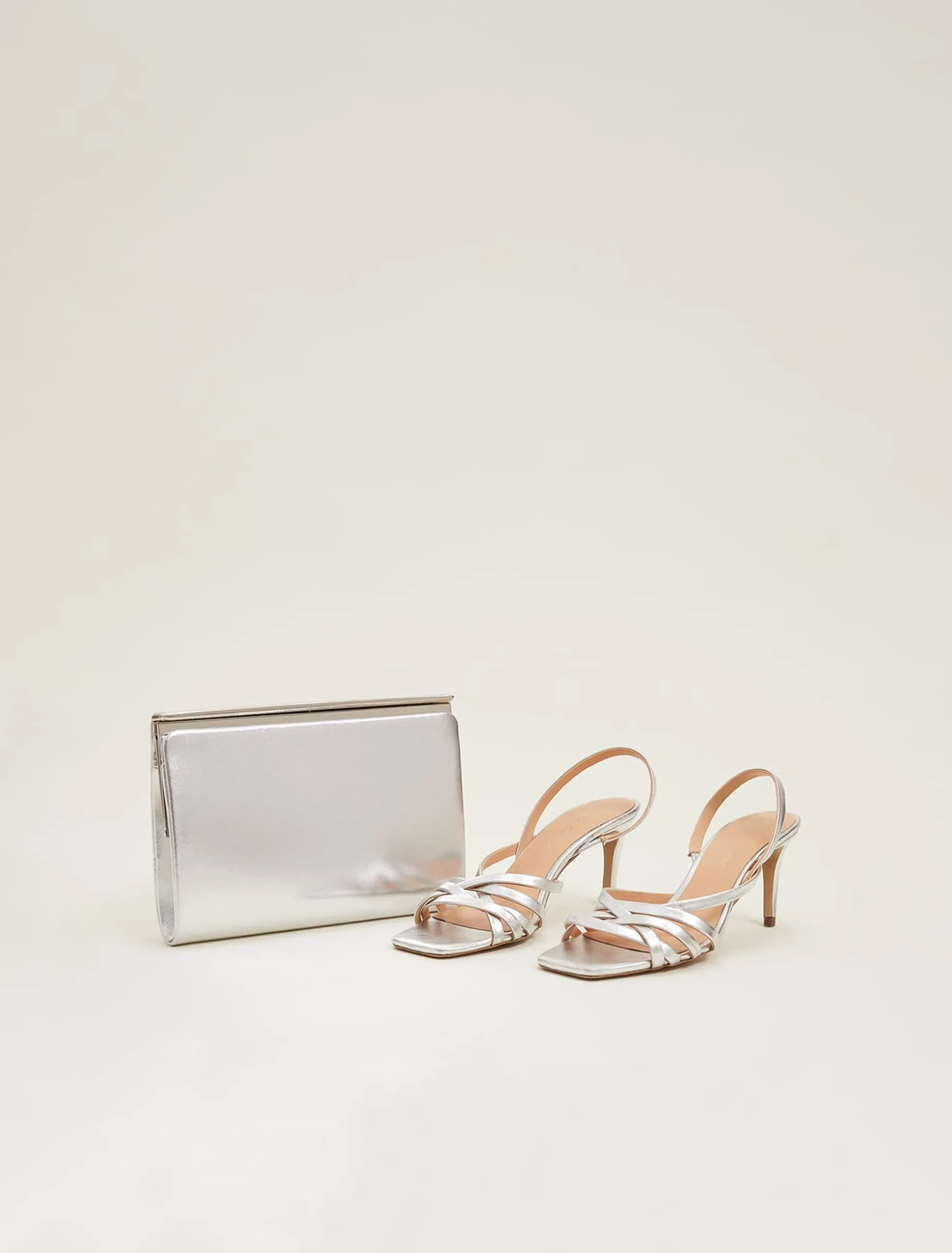 Leather Slim Clutch Bag