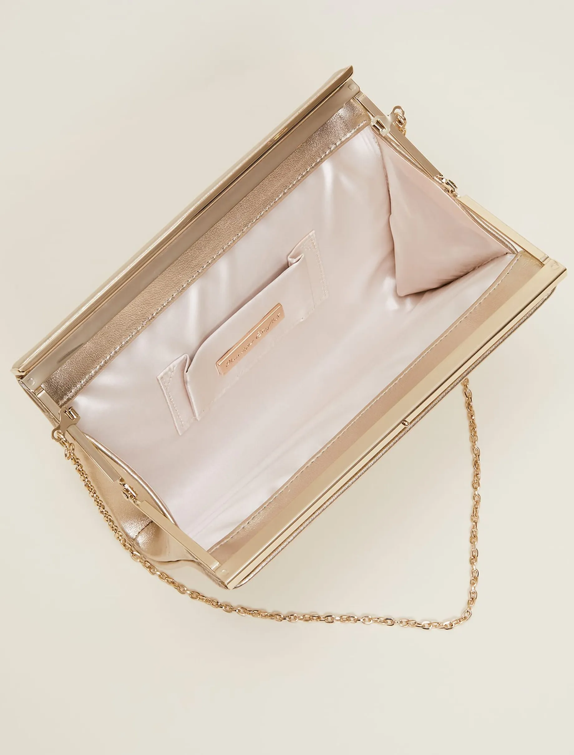 Leather Slim Clutch Bag
