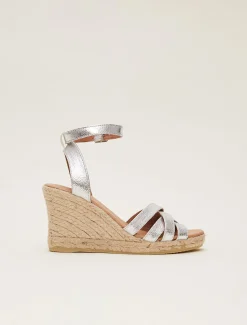 Leather Strappy Espadrilles